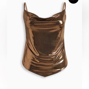 Torrid Liquid Shine Cowl Cami - Bronze - Size 3